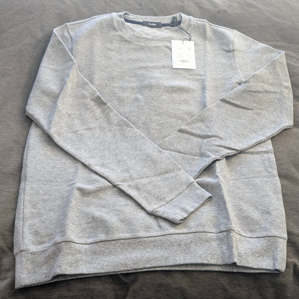 Theory Danen Light Grey Heather Joran Cewneck Sweater